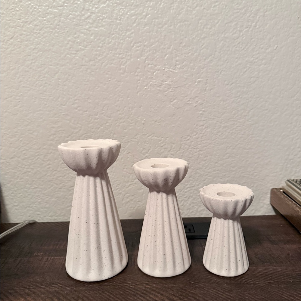 Studio McGee Cream Candle Holders